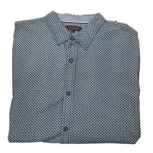 Vtg Smash Mens Shirt Button Up Printed Long Sleeve Flip Cuffs XL Geometric Print